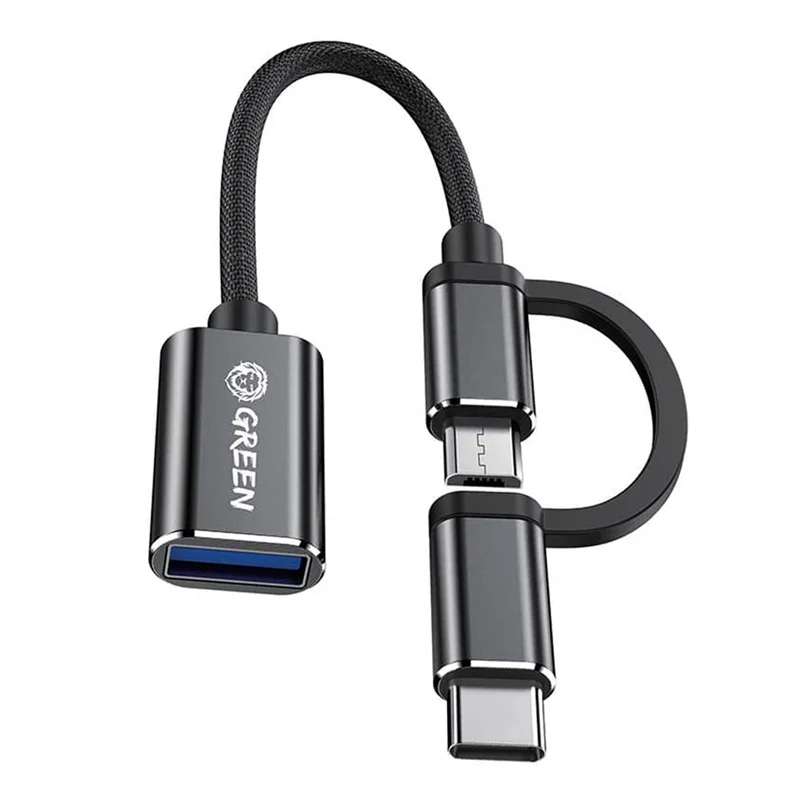مبدل 3.0 USB به OTG microUSB/USB-C گرین لیون GN21OSDT