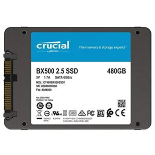 Crucial BX500 480GB 3D NAND SATA 2.5 inch Internal SSD