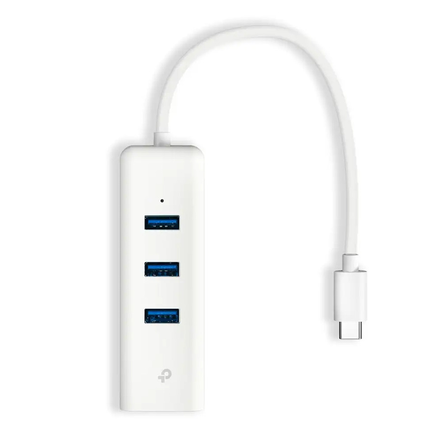 هاب USB-C سه پورت و کارت شبکه تی پی-لینک مدل UE330C